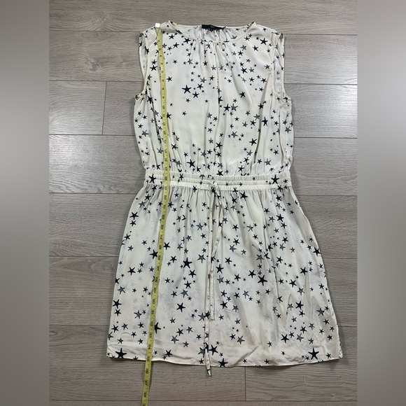 Tibi Silk Starfish Novelty Print Cream Sleeveless Dress - Picture 9 of 10